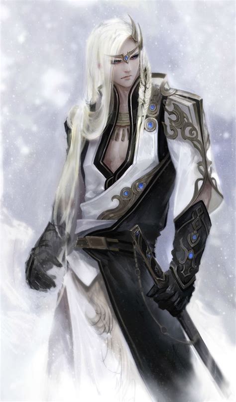 Картинки по запросу anime white haired swordsman | Fantasy art men ...