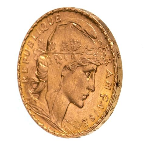 Монета Франция 20 франков (francs) 1906 стоимостью 45741 руб.