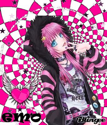 pink emo anime