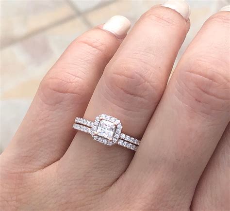 gold princess cut wedding ring 1