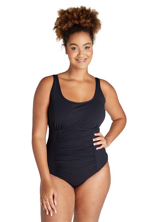 Black on Black Underwire One Piece Swimwear - Genevieve Swimwear