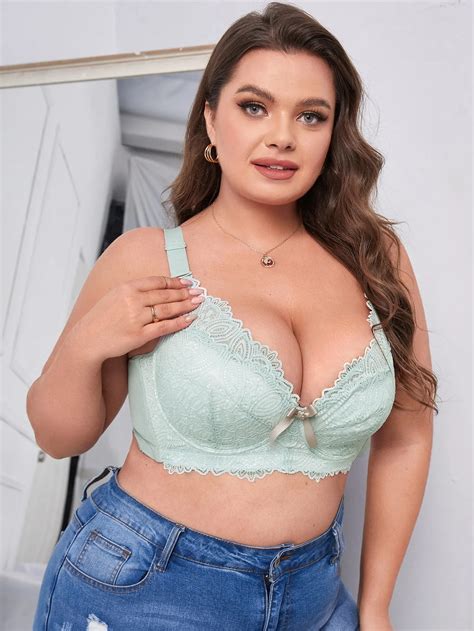 Female Undergarment Wireless Solid Seamless Floral Print Lace Bralette