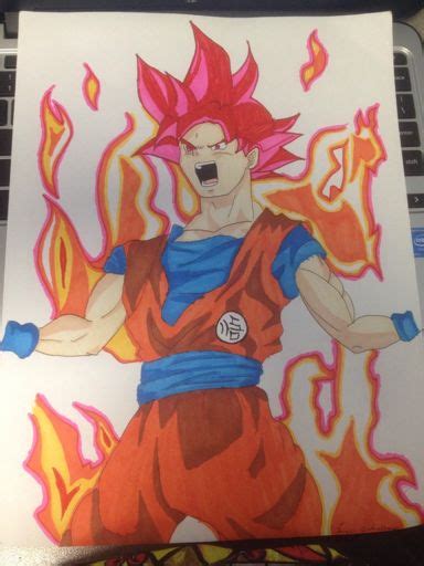 Goku ssj god | Art Amino