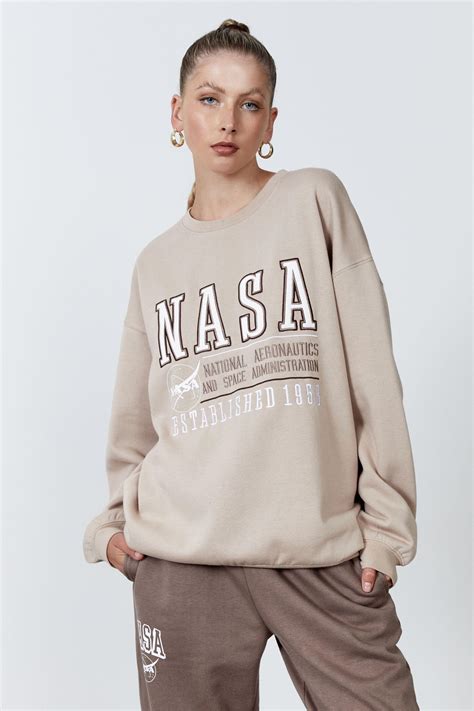 Lcn nasa oversized graphic crew - lcn nas nude blush/nasa Factorie