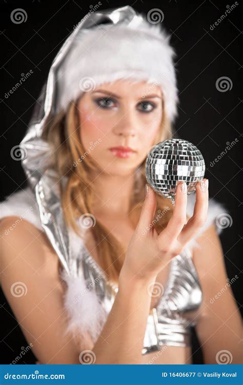 beauty santa stock image image  female christmas