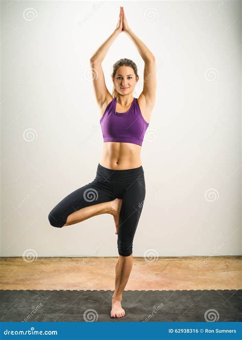 Yoga tree pose stock photo. Image of standing, adult - 62938316