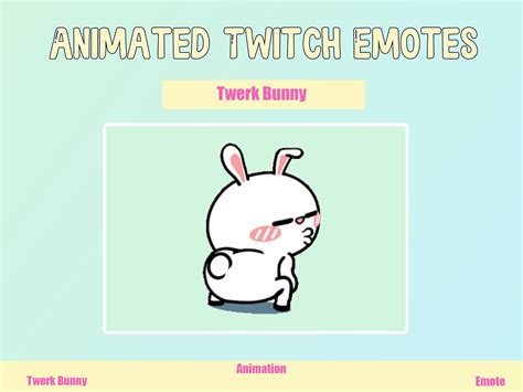 ANIMADO Twerk Bunny Emotes para Twitch y Discord Lindos - Etsy México