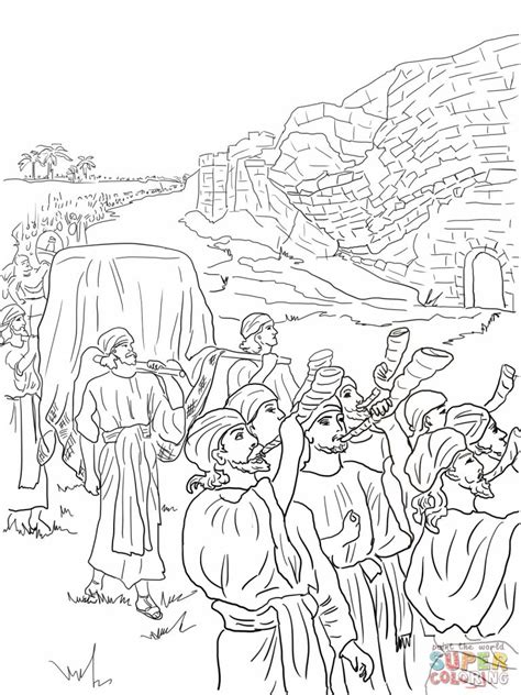 Joshua And The Battle Of Jericho Coloring Page at GetColorings.com ...