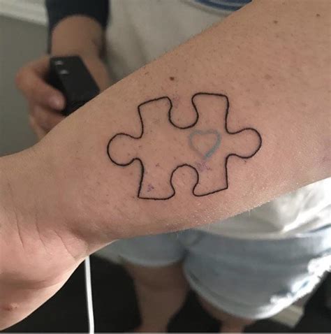 Autism Puzzle Pieces Tattoos