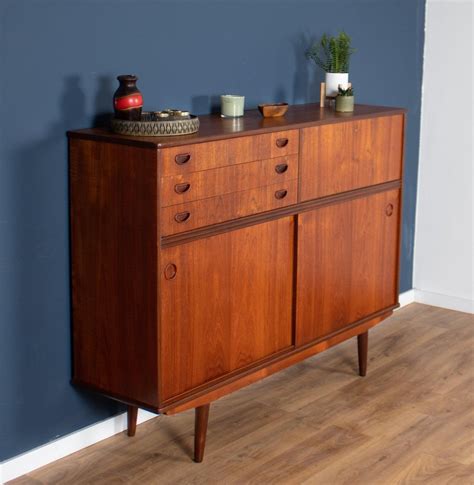 mid centry danish highboard sideboard  teaks  sale  pamono