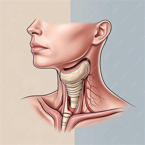 swollen thyroid gland visual guide  symptoms premium ai generated
