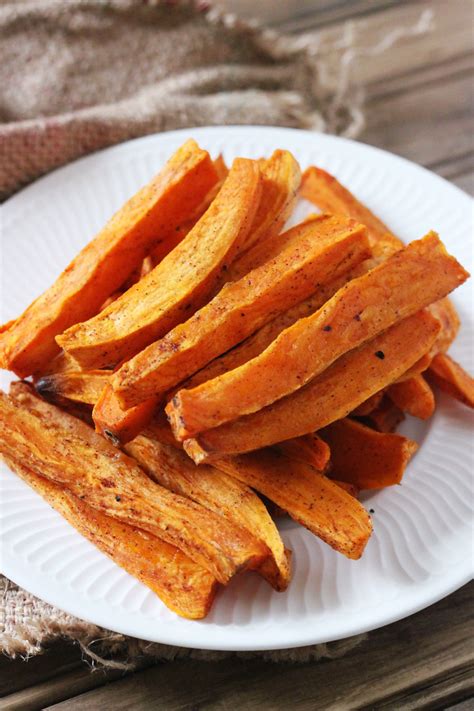Baked Crispy Sweet Potato Fries - The Tasty Bite