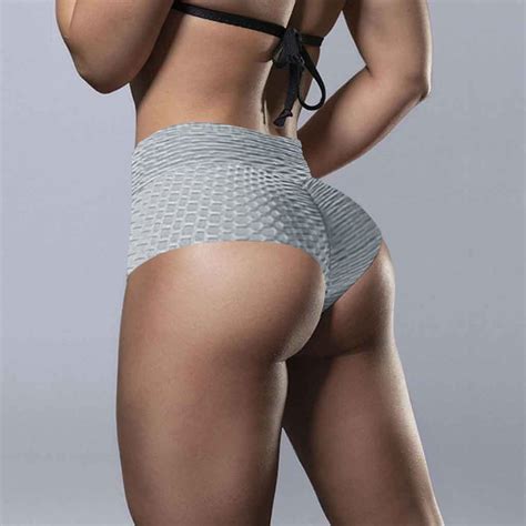 Gubotare Workout Shorts Women Seamless Scrunch Workout Shorts High