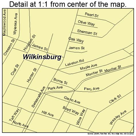 Wilkinsburg Pennsylvania Street Map 4285188