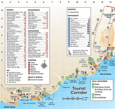 Los Cabos tourist attractions map - Ontheworldmap.com