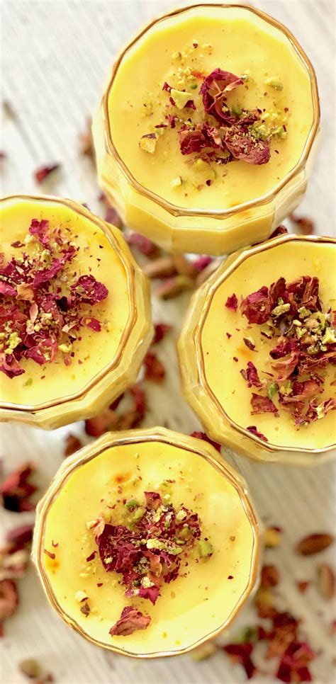 Saffron Rose Milk Pudding - Measuring Cups, Optional