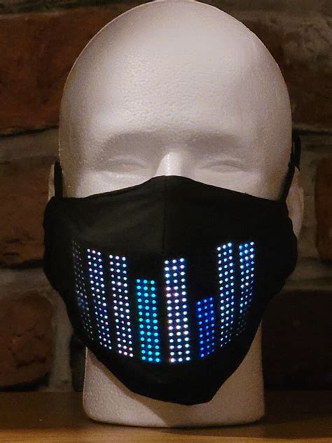 Face Mask Face Cover with Large DIY Programmable LED Light Up | Etsy