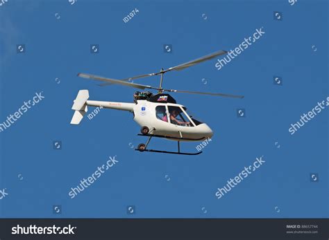 Zhukovsky, Russia - August 19: Russian Ultralight Double Helicopter ...
