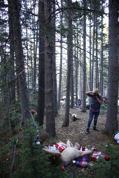 Denver dudes bare it all in the woods of Idaho Springs as part of