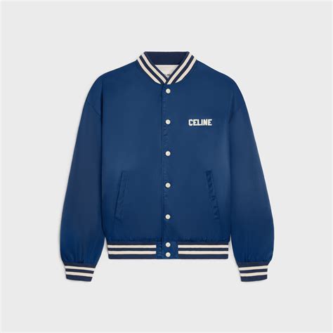 เสื้อแจ็กเก็ตเท็ดดี้ CELINE ทรงหลวม ผ้าไนลอน - สีกรมท่า | CELINE | เซลีน