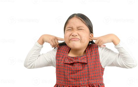 Girl covering ears ignoring annoying loud noise 25285934 Stock Photo at