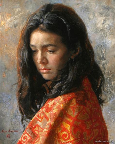 beautiful portrait painting works    world