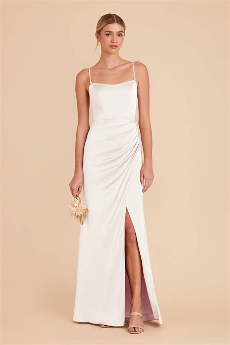 Anne White Matte Satin Bridesmaid Dress | Page | Birdy Grey