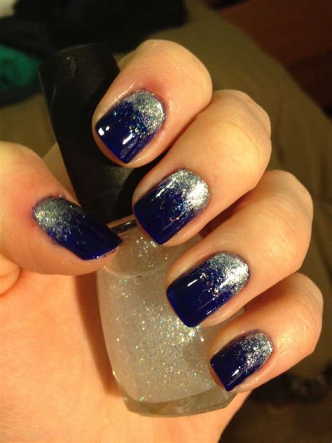 Navy Blue Nail Art at Stephanie Fleming blog