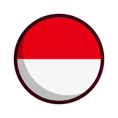 Round Indonesian flag icon. Indonesia. Vector. 26322852 Vector Art at ...