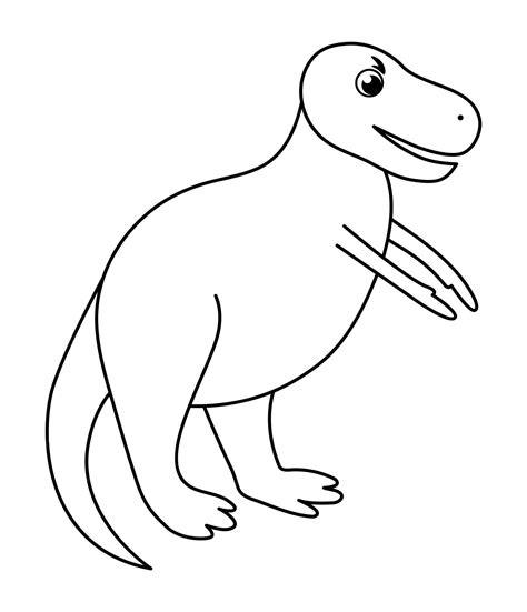 Vector schattig dinosaurus lijn icoon geïsoleerd op witte achtergrond