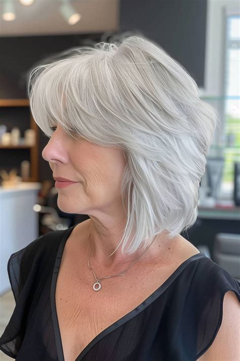33 Stylish Short Bobs with Bangs for Mature Women 14