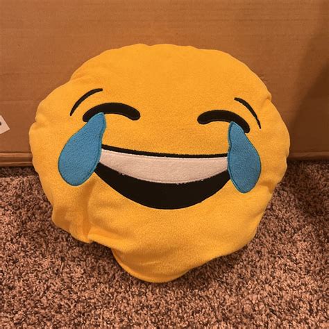 laughing crying emoji pillow