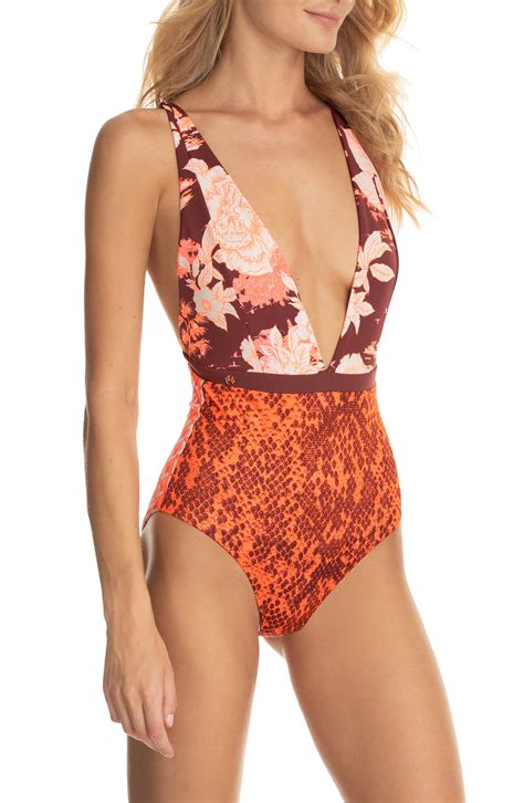 Buy MAAJI Wo Rainbow Reversible One-piece Swimsuit - Orange At 57% Off