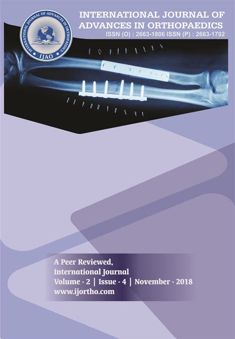 International Journal Of Advances In Orthopaedics