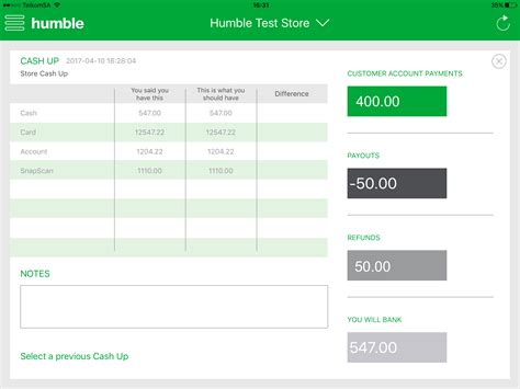 humble Till Analytics on iOS: – humble Till