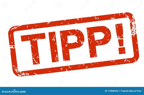 Red stamp - tipp ! stock vector. Illustration of assessment - 77808026