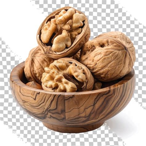premium psd  bowl  nuts   white background   picture