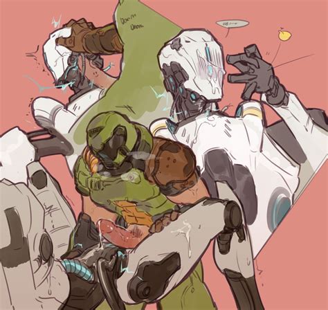 Rule 34 - armor cum cyborg doom doom slayer (doom) fully clothed gay ...