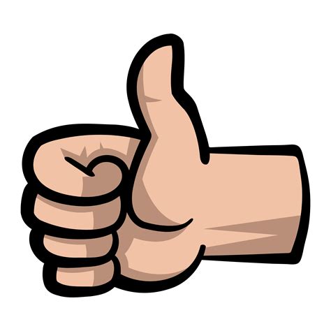 Cartoon Hand Making Positive Thumbs Up Gesture 553659 Vector Art at ...
