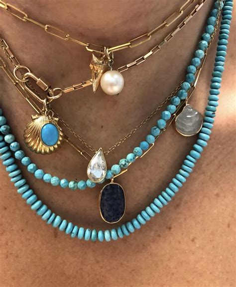 necklace stack stacked necklaces trendy fashion jewelry jewelry trends
