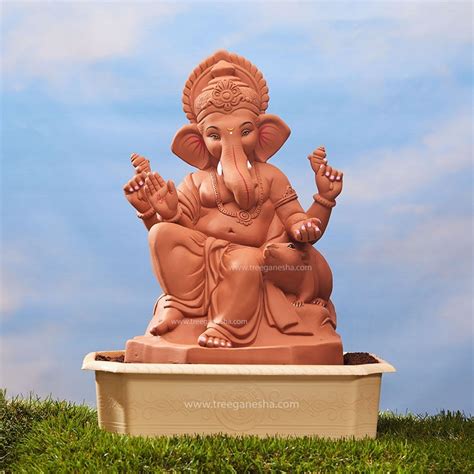 18inch Eco-Friendly Ganpati Murti | Tree Ganesha Morya Ganpati