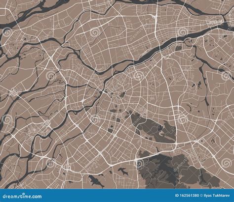 Map of the City of Dongguan, China Stock Illustration - Illustration of dongguan, grid: 162561380