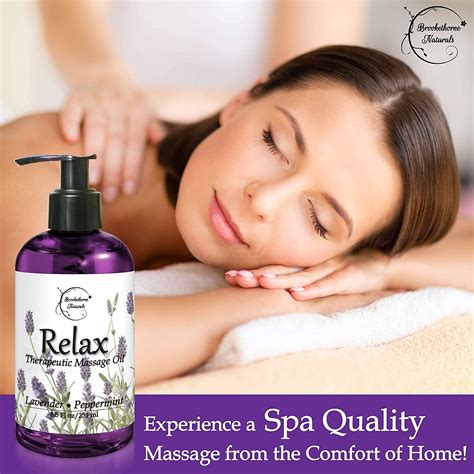 Relax Therapeutic Body Massage Oil with Lavender, Peppermint & Marjoram ...