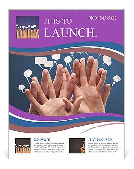 chat  friends flyer template design id