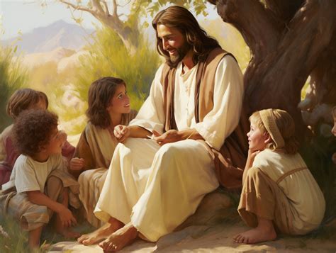 jesus teaching children picture