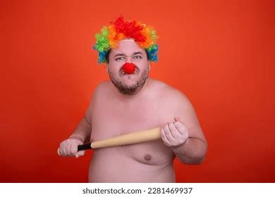 Funny Fat Man Clown Costume Joy Stock Photo 2281469937 | Shutterstock