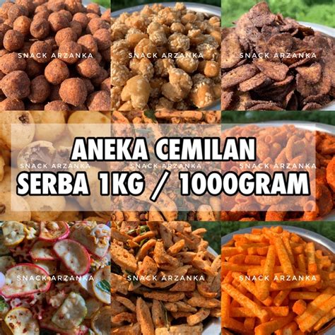 Jual [SNACK ARZANKA] SNACK KILOAN SERBA (1KG) | CEMILAN KILOAN MURAH ...