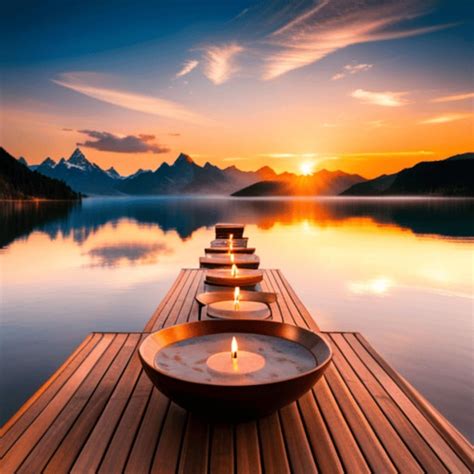 Premium AI Image | A calming spa scene with candles soothing music and ...