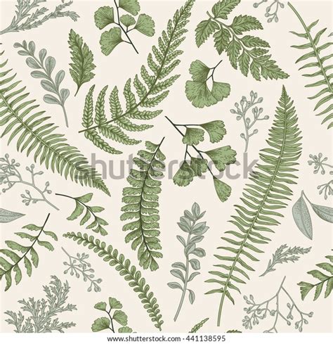 Seamless Floral Pattern Vintage Style Leaves Stock Vector (Royalty Free ...