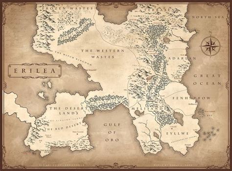 To the Stars | Throne of Glass - Map of Erilea - Wattpad
